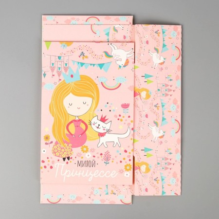 Gift folding box, packaging, "princess", 15 x 15 x 8 cm-5