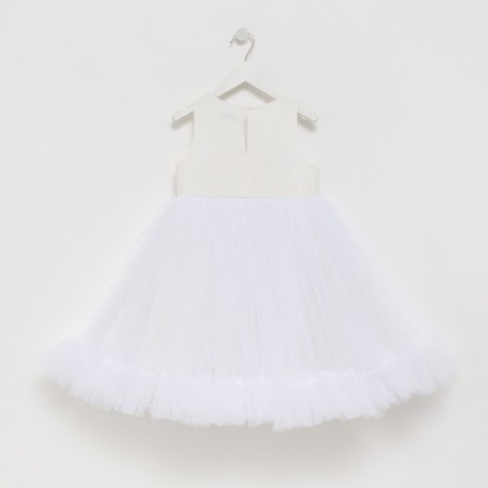 Платье для девочки MINAKU: PartyDress цвет белый, рост 122-16