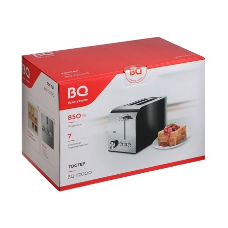 Toster BQ T2000, 850 watts, 7 fry modes, 2 toasts, defrosting, black-silver-5