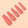 Patching nails, 24 pcs, ballerina shape, orange color