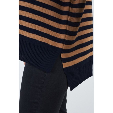 Jumper female striped Eliseeva Olesya, ONE SIZE size, beige color-3