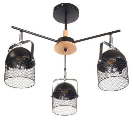 Biraso chandelier 3x60W E27 Black-Serebly 58x58x40 cm-1