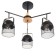 Biraso chandelier 3x60W E27 Black-Serebly 58x58x40 cm