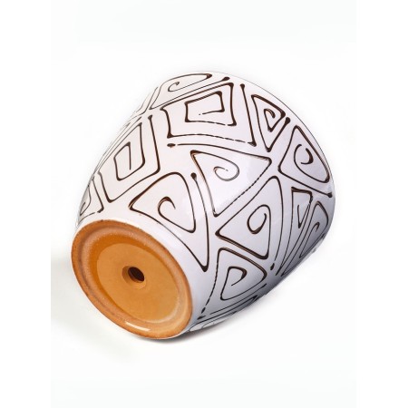 Pot floral abstraction white 1 l-4
