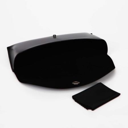 Case for glasses on the button, black color-2