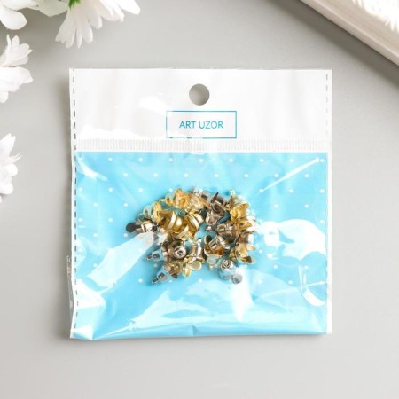 Set of decor for creativity Metal "Bells-mini gold/silver" d = 0.8 cm set 25 pcs-3