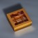 Box for 9 sweets gold glitter, 12.5 x 12.5 x 4 cm. Confectionery packaging