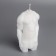 Figure candle "Male silhouette" in a apron with a heart, 5.5x3.5x10.5 cm, white