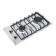 Maunfeld eghs.32.3es hob, gas, 2 burners, silver