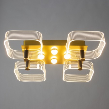 Kvorum chandelier LED 40W 3000-6000K gold 50x50x10cm-1