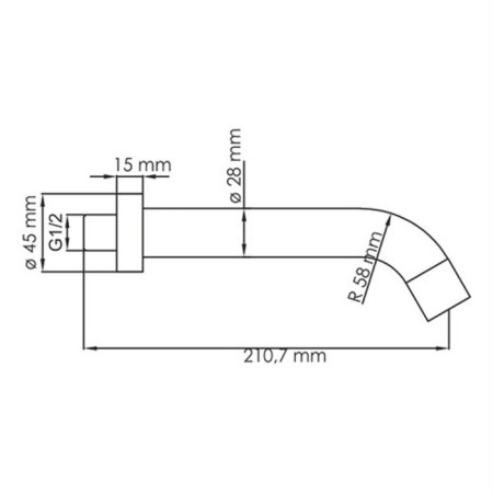 Built -in pouring for the bathtub Wasserkraft A149, brass, white-1