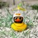 Duck with propeller, yellow color, lamb