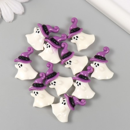 Decor for creativity plastic "Ghost in the hat" 3x2.1x0.6 cm-2