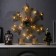 LED figure "Snowflake with beads" 50 cm, metal, 220 V, glow warm white