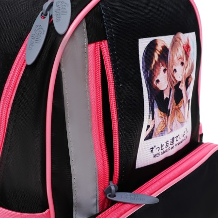 School backpack, 37 x 26 x 13 cm, ergonomic back, calligrata orth "anime photo"-12