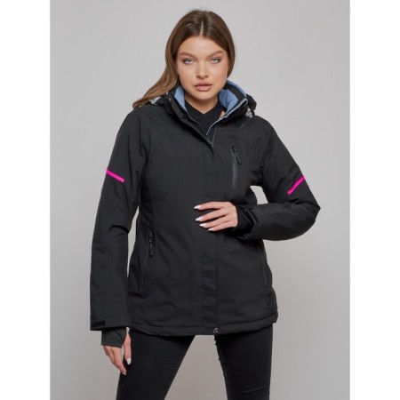 Ski jacket women's, size 48, black color-2