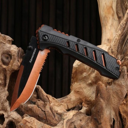 Folding "chameleon" steel -420, handle - plastic, orange, 21 cm-3