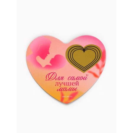 Magnet with a scretch-layer "For the best mom", 7 × 6 cm