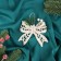 Decoration Christmas tree "Gang of pearls" 11x10 cm, white