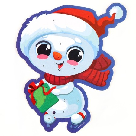 New Year's set for creativity. Application by foil "New Year! Snowman"-2