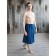 Set for male bath: hat, mittens, kilt, size 65x130 cm dark blue