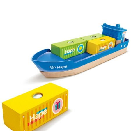 Game set Hape "Railway Cargo Delivery in the port"-7