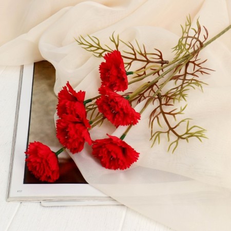 Artificial flowers "bush cloves" D-6 cm 59 cm, red