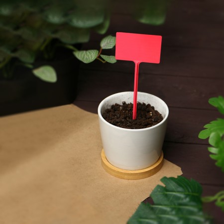 Garden signs for marking, 34 cm, set 10 pcs., Plastic, color mix, Greengo-6