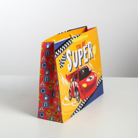 Gift laminated horizontal package, packaging, YOU ARE SUPER, L 40 x 31 x 11.5 cm-1