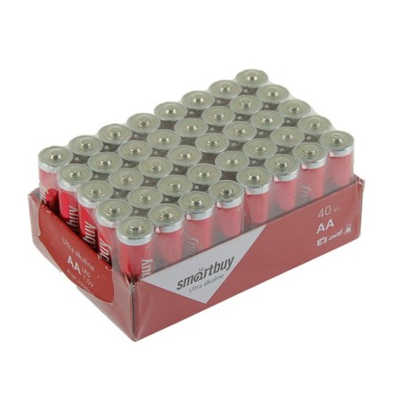 Alkalin battery Smartbuy Ultra, AA, LR6-40Box, 1.5V, set 40 pcs.