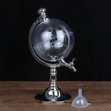 Beer Tower with a funnel "Earth ball", 1.9 l, silver color-12