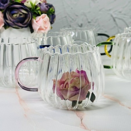Set of mugs Lenardi, glass, 350 ml, 6 pcs