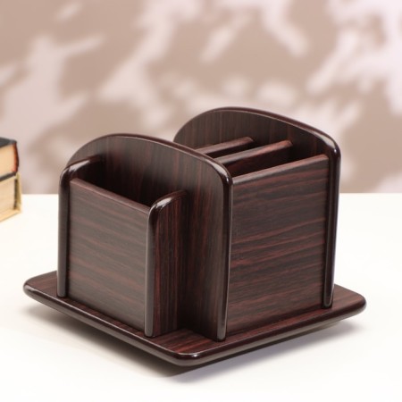Organizer 6 sections, a series of Zebrano with Kant Dark, rotation 15*18cm-2