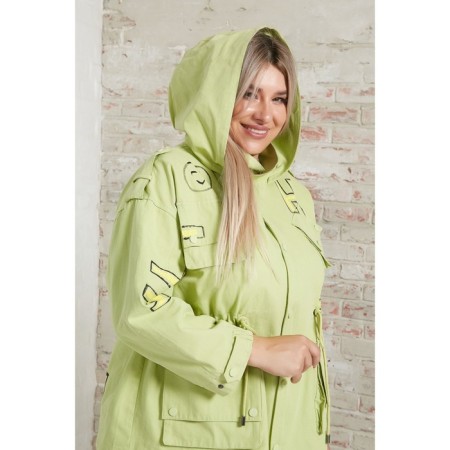 Women's jacket, size 60, light green color-4