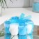 Soap roses, blue and white, set of 9 pcs.