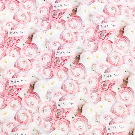 Glossy packaging paper "Ranunkulus", 1 sheet, 70 x 100 cm-1