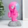Souvenir Polystone "Astronaut on the Moon" bright pink 11.5x6.5x6.5 cm