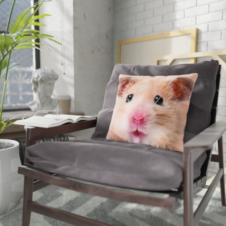Decorative Ethel Pillow "Hamster" 40x40 cm, Gabardin, 100% p/e-1