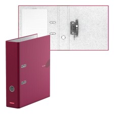 A4 registrar, Erichkrause Work Inside, 70 mm, assembled, laminated, 2 mm cardboard, burgundy
