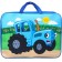 Folder with handles textile A4, 350x270x100 mm, blue tractor