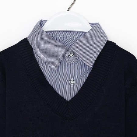 School jumper-unit for boys, blue color, height 158-164cm-4