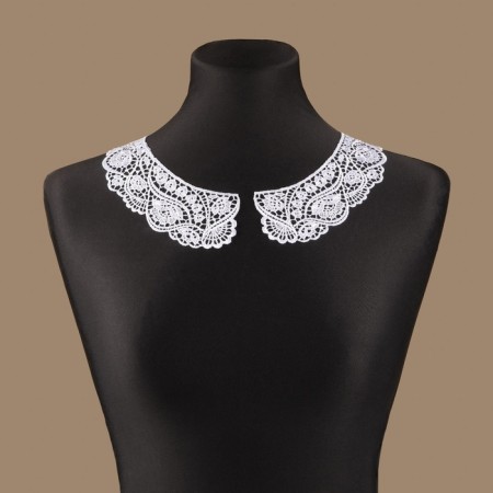 Collar sewing, guipyur, 21 × 6 cm, white color-6