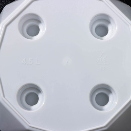 Pot for flowers with a tray laurel, 4.5 l, d = 22 cm, h = 19 cm, white color-3