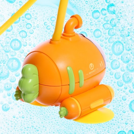 Children's shower for the bath "Submarine", with a brush for washing the head, works from batteries-6