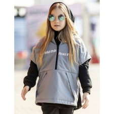 Vest for girls, height 140 cm, gray color