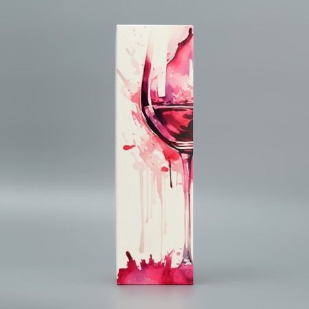 Gift folding box, packaging, “Time to drink wine”, 9.5 x 32.5 x 9 cm-3