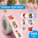 Stickers in the roll "New Year's treats", 500 pcs, 3.8 x 3.8 cm