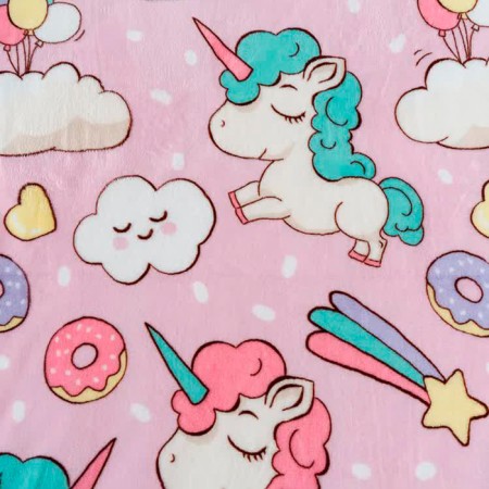 Pacific Polinka unicorns pink 100x150cm, Aerosoft, 190g/m, polyester 100%-2