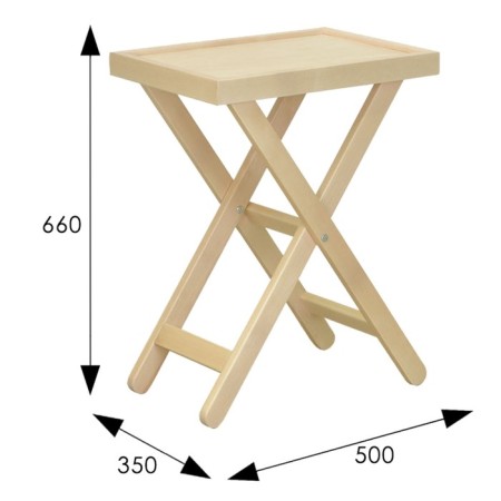 Folding table, 500x350x660, varnish-1