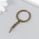 The base for the key fob Ring metal with a chain and screw Brass 3x6.4 cm